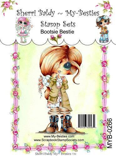NEW My-Besties Clear cling Rubber Stamp BOOTSIE BESTIE free USA Ship