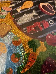 TREND SPARKLE STICKERS NUTRITIOUS AND DELICIOUS T-63352