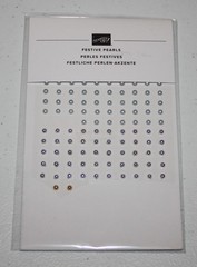 Stampin Up Retired FESTIVE PEARLS 149 Pieces Red Green Gold Silver RARE HTF