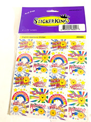 StickerKing English Applause Stickers 6″ X 6.75″ 4 Sheets Acid-Free Teachers Lot