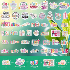 100Pcs Bible Verse Floral Stickers for Scrapbooking and Journals
