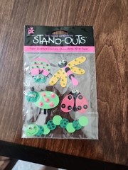 Lot Of 4 Packages Of PC Provo Craft Stand-Outs Stickers – BUGS & FROGS