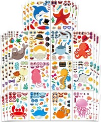 Ocean Animals Sticker Sheets 42 Pcs – 14 Sea Creature Designs