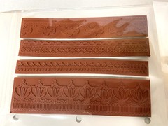 JustRite Rubber Cling Stamp Set LACE BORDERS – new