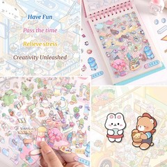 3D Scene Sticker Style 5 DIY Miniature Sticker Book Cute Cartoon Scenes