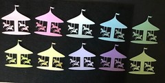 4 Horses Carousel Die Cut Embellishments 6 Pcs 2-5/8″ x 2-1/2″ Scrapbook Cards