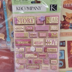 Scrapbooking Lot Daisy Hill Cat Kit K&Company Stickers Paper Crafts Stamps