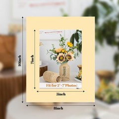 Picture Frame Mats 15 Pack 8×10 for 5×7 Photos Mixed Colors Bevel Cut Art Displa