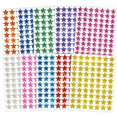 2100 Pcs Star Stickers, 30 Sheets Glitter Star Stickers for Reward Chart 10 A…