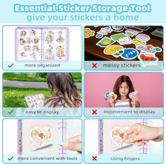 Stylish A5 Sticker Book with Glitter Cover – Complete Organizer with Accessories