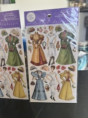 Punch Studios Gifted Line Stickers Victorian Paper Dolls Dress the Ladies New