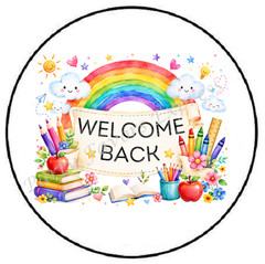 WELCOME BACK SCHOOL EDUCATION ENVELOPE SEALS LABELS STICKERS PARTY FAVORS