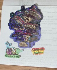 Snail Mail, Happy Mail, 5×7” Art Print, Activities, Halographic Vinyl Stickers
