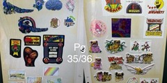 1 Full Binder Page front/back Vintage 80s 90s Stickers Puff Scratch n Sniff Good