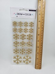 CR5 Lot Of 4 Christmas Embellishments Santa Hats Snowflakes Scrapbooking Lot E
