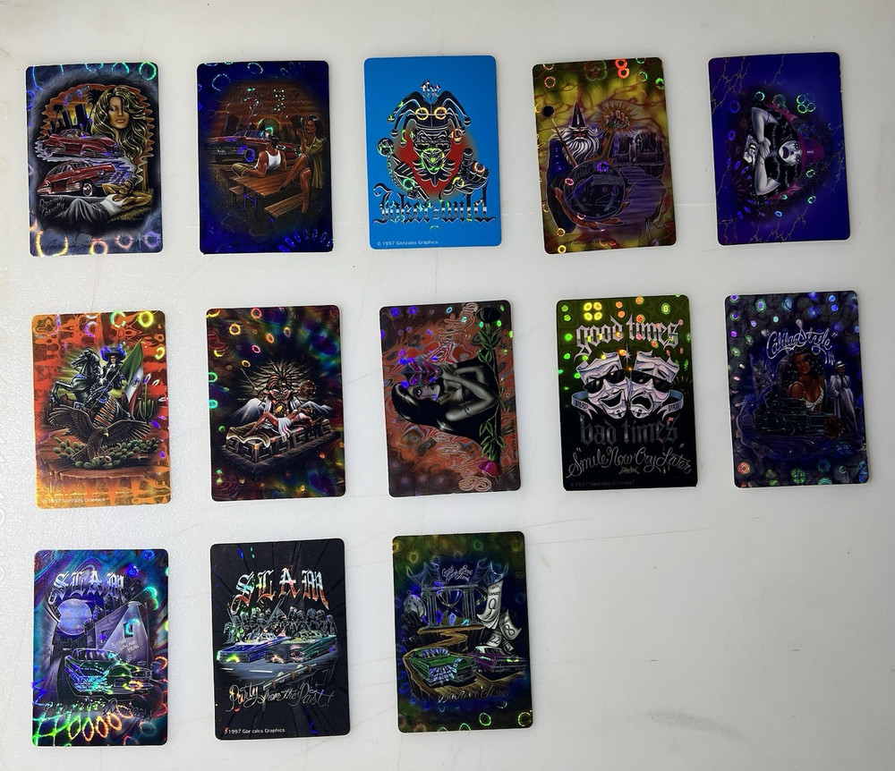 Vintage Old School vending Gonzales Graphics Holographic Stickers Lot of (13)