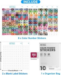 Color-Matched Organization Labels for Diamond Art & Embroidery – 489 Stickers
