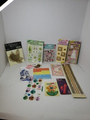 Scrapbook Stickers Crafts Cardmaking 11 Sheets Jolee’s Dimensional Borders Shiny