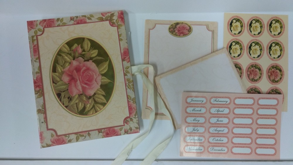 NEW COUNTRY ROSE STATIONERY & ORGANIZER SET SEALED
