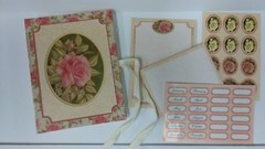 NEW COUNTRY ROSE STATIONERY & ORGANIZER SET SEALED