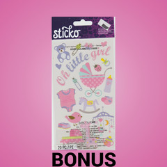 🌷JOLEES BOUTIQUE 👶* BABY GIRL BUNDLE #2 * 💕30 STICKER PACKS/+ 1 BONUS💐