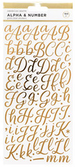 Rose Gold Metallic Alphabet Letters & Numbers Stickers New in Package