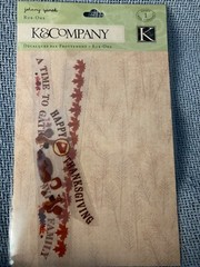 K and Company- Thanksgiving & Harvest-stickers, rubons- Johnny Yanok