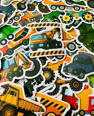50 Cute Toddler Kid Stickers/Construction Farm Pickup Trucks For Kids Stickers