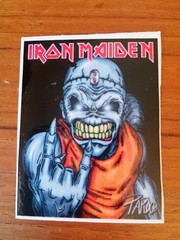 IRON MAIDEN Eddie with Horns Up STICKER – Mint Condition – HEAVY METAL BAND