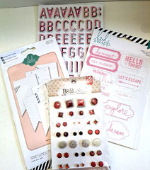 Heidi Swapp Bobunny Scrapbook & Stickers Lot Embellishments Brads Tags 8 pks