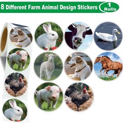 600 Pcs Realistic Farm Animal Stickers for Kids Classroom Barnyard Party Favor