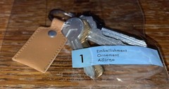 RARE JOLEES Car Keys🔑Fob Home House Key Chain Ring 3D Scrapbook Non-Adhesive