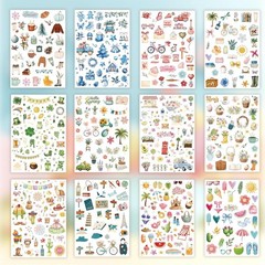 Planner Stickers 24 Page, 1000+ Stickers, Multicolor, Paper, Vintage Style, H…