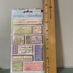 Dimensional Stickers by Punch Studio Sister is Precious scrapbooking crafts