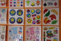 Sandylion Vintage Sticker Lot 30 Mods Prismatic Glitter Mylar Vintage 90s