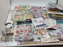 Lot Of Scrapbooking Supplies Crafting, Stickers Card Stock