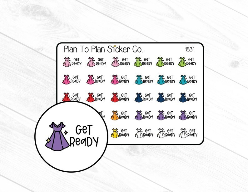 1831~~Get Ready Planner Stickers.