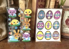 Pair of Vintage Easter Sticker Sheets Razzle Dazzle 1986 AGC