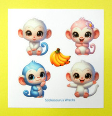 Happy Monkeys Mini Sticker Sheet