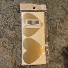 50pcs Scratch Off label Sticker 2.75″x3.15″ Gold Color Love Heart Shape