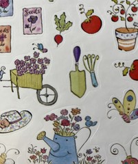 GARDENING TIME ￼Stickers(21pc)4.5”x 7”•Flower•Planting•Vegetable￼•Seed packets