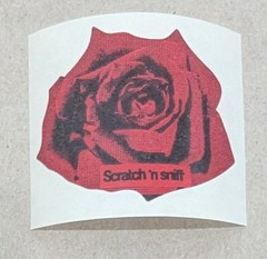 Vintage 3M Die Cut ROSE Scratch & Sniff Sticker