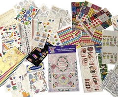 40+ Partial Sticker Sheets 80s 90s Hallmark Sandylion Grossman Junk Journal Lot