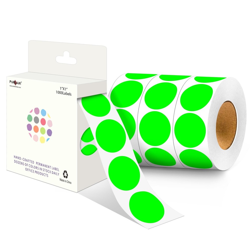 4 Rolls 4000PCS 1 inch Round Color Coding Circle Dot Labels, Color- Coding La…