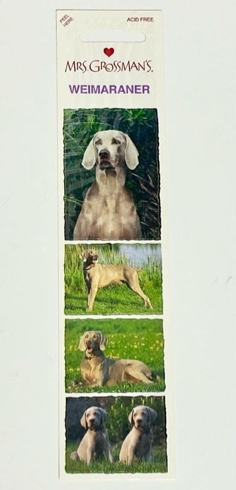 Mrs. Grossman’s Weimaraner Dog Puppy Photograph Scrapbook Stickers NEW