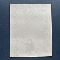Vintage 80s 90s Hatley Cat Guitar Music Notes Note Stationary Paper Sheets