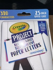 Crayola Black & White Self Adhesive Paper Letters-Repositionable Adhesive