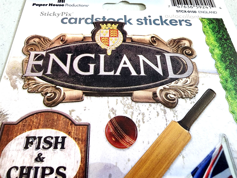 Paper House England London Travel Cardstock Stickers 12″ Scrapbooking Sheet