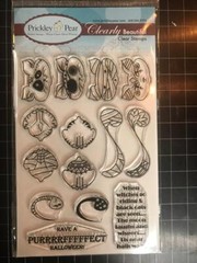 New PRICKLEY PEAR Rubber Stamp set BUILD A CAT Halloween free USA ship