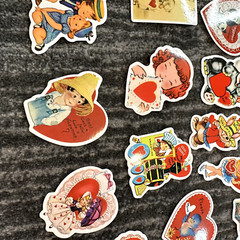 Valentine’s Stickers 50 Pack Retro VIntage Style Cute Heart Junk Journal New
